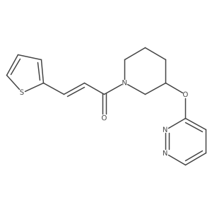 (E)-1-(3-(pyridazin-3-yloxy)piperidin-1-yl)-3-(thiophen-2-yl)prop-2-en-1-one Structure