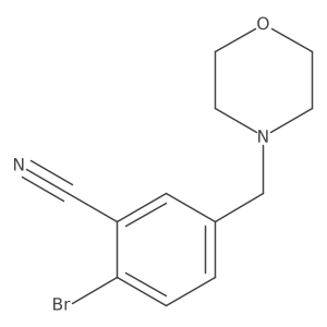 2-Bromo-5-(morpholinomethyl)benzonitrile结构式