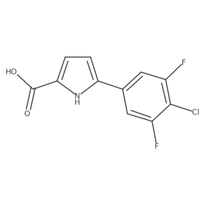 5-(4-Chloro-3,5-difluorophenyl)-1H-pyrrole-2-carboxylic acid结构式