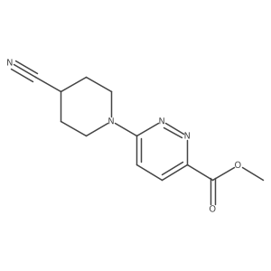Methyl 6-(4-cyanopiperidin-1-yl)pyridazine-3-carboxylate Structure