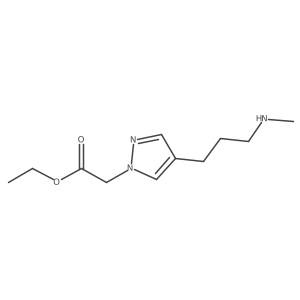 ethyl 2-{4-[3-(methylamino)propyl]-1H-pyrazol-1-yl}acetate Structure