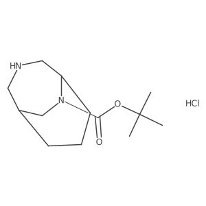 tert-butyl(1R,5R)-3,9-diazabicyclo[3.3.2]decane-9-carboxylatehydrochloride结构式