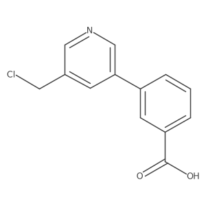 3-[5-(Chloromethyl)pyridin-3-yl]benzoic acid Structure