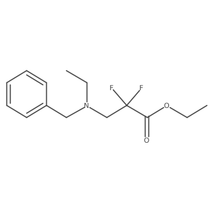 Ethyl 3-[benzyl(ethyl)amino]-2,2-difluoropropanoate结构式