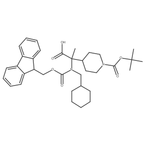 2-{1-[(tert-butoxy)carbonyl]piperidin-4-yl}-2-[(cyclohexylmethyl)({[(9H-fluoren-9-yl)methoxy]carbonyl})amino]propanoic acid Structure