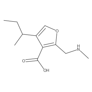 4-(Butan-2-yl)-2-[(methylamino)methyl]furan-3-carboxylic acid结构式