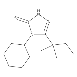 4-cyclohexyl-5-(2-methylbutan-2-yl)-4H-1,2,4-triazole-3-thiol结构式