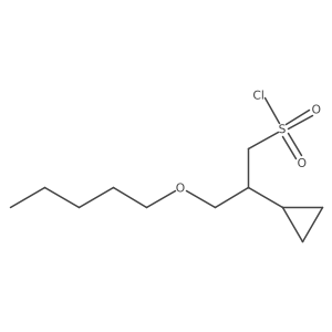 2-Cyclopropyl-3-(pentyloxy)propane-1-sulfonyl chloride结构式