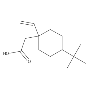2-(4-Tert-butyl-1-ethenylcyclohexyl)acetic acid Structure