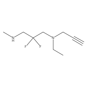 [2,2-Difluoro-3-(methylamino)propyl](ethyl)(prop-2-yn-1-yl)amine结构式