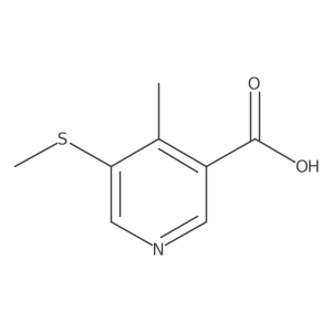 4-Methyl-5-(methylsulfanyl)pyridine-3-carboxylic acid结构式