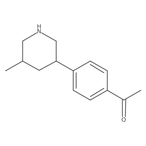 1-[4-(5-Methylpiperidin-3-yl)phenyl]ethan-1-one结构式