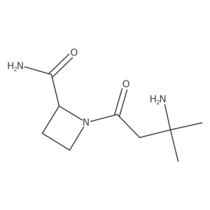 1-(3-Amino-3-methylbutanoyl)azetidine-2-carboxamide Structure