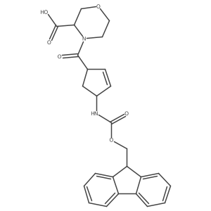4-[4-({[(9H-fluoren-9-yl)methoxy]carbonyl}amino)cyclopent-2-ene-1-carbonyl]morpholine-3-carboxylic acid Structure