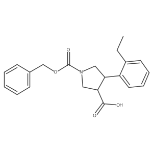 1-[(Benzyloxy)carbonyl]-4-(2-ethylphenyl)pyrrolidine-3-carboxylic acid Structure
