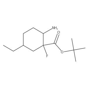 Tert-butyl 2-amino-5-ethyl-1-fluorocyclohexane-1-carboxylate Structure