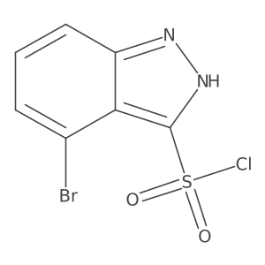 4-bromo-1H-indazole-3-sulfonyl chloride Structure