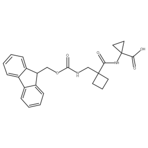 1-{1-[({[(9H-fluoren-9-yl)methoxy]carbonyl}amino)methyl]cyclobutaneamido}cyclopropane-1-carboxylic acid结构式