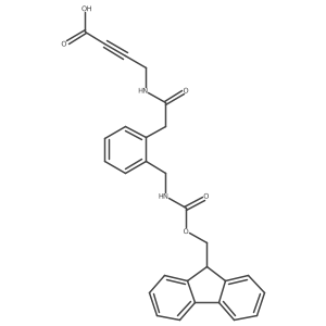 4-(2-{2-[({[(9H-fluoren-9-yl)methoxy]carbonyl}amino)methyl]phenyl}acetamido)but-2-ynoic acid结构式