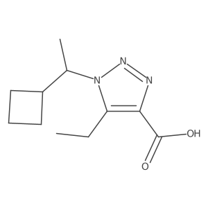 1-(1-Cyclobutylethyl)-5-ethyl-1h-1,2,3-triazole-4-carboxylic acid结构式