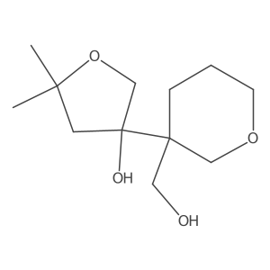 3-[3-(Hydroxymethyl)oxan-3-yl]-5,5-dimethyloxolan-3-ol结构式