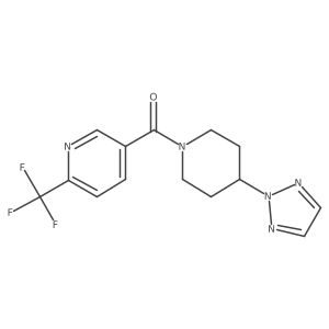 (4-(2H-1,2,3-triazol-2-yl)piperidin-1-yl)(6-(trifluoromethyl)pyridin-3-yl)methanone Structure