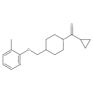 2-[(1-Cyclopropanecarbonylpiperidin-4-yl)methoxy]-3-methylpyridine Structure