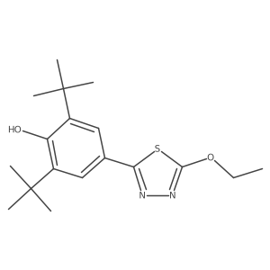 2,6-Di-tert-butyl-4-(5-ethoxy-1,3,4-thiadiazol-2-yl)phenol结构式
