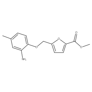 Methyl 5-[(2-amino-4-methylphenoxy)methyl]furan-2-carboxylate结构式