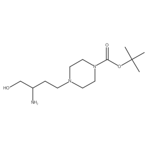 tert-butyl 4-[(3S)-3-amino-4-hydroxybutyl]piperazine-1-carboxylate结构式