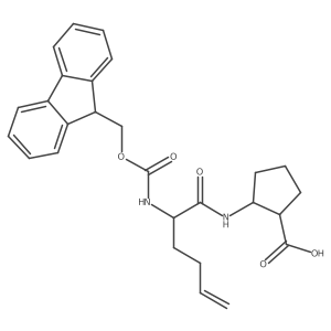 rac-(1R,2S)-2-[2-({[(9H-fluoren-9-yl)methoxy]carbonyl}amino)hex-5-enamido]cyclopentane-1-carboxylic acid Structure