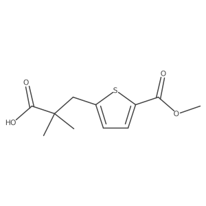 3-[5-(Methoxycarbonyl)thiophen-2-yl]-2,2-dimethylpropanoic acid Structure