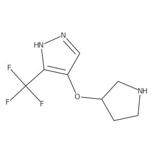4-(pyrrolidin-3-yloxy)-3-(trifluoromethyl)-1H-pyrazole Structure