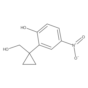 2-[1-(Hydroxymethyl)cyclopropyl]-4-nitrophenol Structure