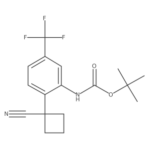 tert-butyl N-[2-(1-cyanocyclobutyl)-5-(trifluoromethyl)phenyl]carbamate Structure
