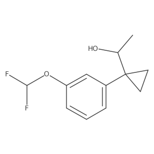 1-{1-[3-(Difluoromethoxy)phenyl]cyclopropyl}ethan-1-ol Structure