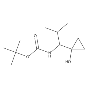 tert-butyl N-[1-(1-hydroxycyclopropyl)-2-methylpropyl]carbamate结构式