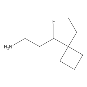 3-(1-Ethylcyclobutyl)-3-fluoropropan-1-amine结构式