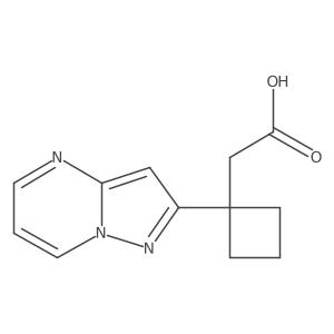 2-(1-{Pyrazolo[1,5-a]pyrimidin-2-yl}cyclobutyl)acetic acid Structure
