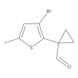 1-(3-Bromo-5-methylthiophen-2-yl)cyclopropane-1-carbaldehyde结构式