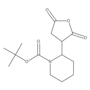 Tert-butyl 2-(2,5-dioxooxolan-3-yl)piperidine-1-carboxylate Structure
