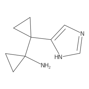 1-[1-(1H-imidazol-5-yl)cyclopropyl]cyclopropan-1-amine结构式