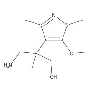3-amino-2-(5-methoxy-1,3-dimethyl-1H-pyrazol-4-yl)-2-methylpropan-1-ol Structure