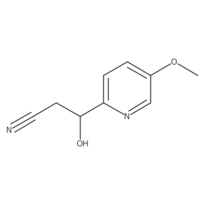 3-Hydroxy-3-(5-methoxypyridin-2-yl)propanenitrile结构式