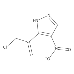 3-(3-chloroprop-1-en-2-yl)-4-nitro-1H-pyrazole结构式