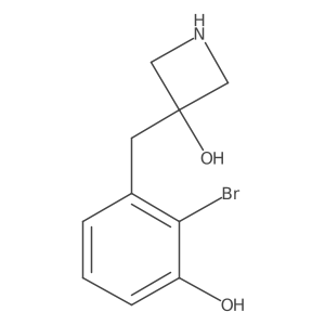 3-[(2-Bromo-3-hydroxyphenyl)methyl]azetidin-3-ol Structure