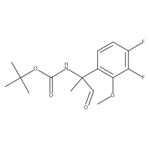 tert-butyl N-[2-(3,4-difluoro-2-methoxyphenyl)-1-oxopropan-2-yl]carbamate Structure