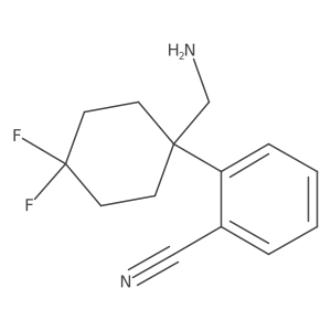 2-[1-(Aminomethyl)-4,4-difluorocyclohexyl]benzonitrile结构式