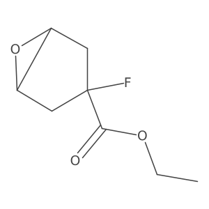 Ethyl 3-fluoro-6-oxabicyclo[3.1.0]hexane-3-carboxylate结构式