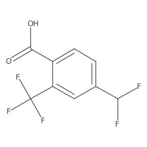 4-(Difluoromethyl)-2-(trifluoromethyl)benzoic acid Structure